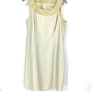 Vintage North Style Sheath Dress Cream Color, Size 14